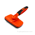 Brosse autonettoyante de toilettage pour chien